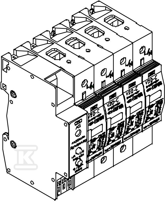 Ogranicznik przepięć, Typ 2 (kl. C) typ - 5096391