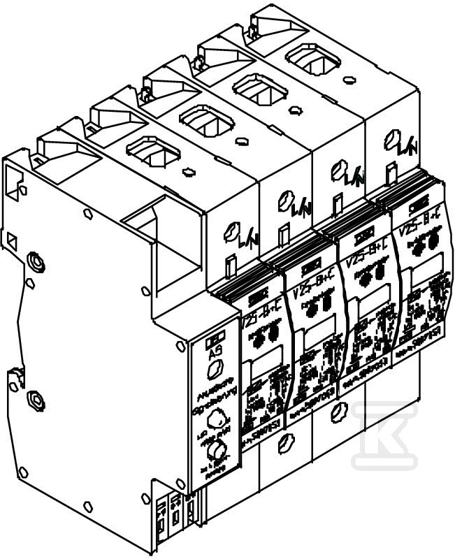 Ogranicznik przepięć, Typ 1+2 (kl. B+C) - 5097185