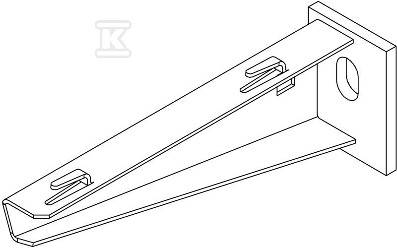 Wall bracket, hot-dip galvanized type - 6420607