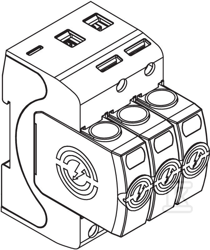 Túlfeszültség-levezető, 3p típus 1+2 - 5093511