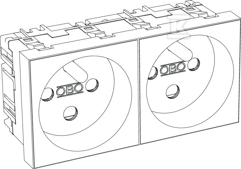 Double socket 0 °, NF, coded type - 6120314