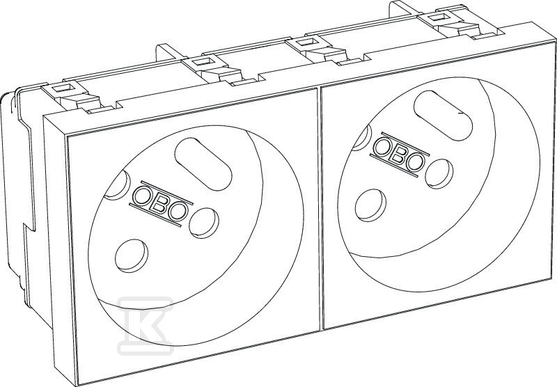 Gniazdo podwójne 33°, NF, kodowane typ - 6120324