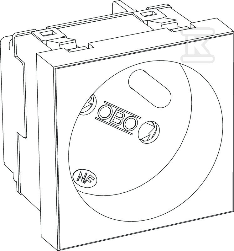 Single socket 33 °, NF, pure white type - 6120222