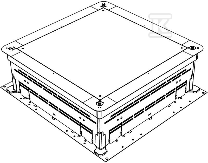 Under-floor box type UZD 165 220 350-3 - 7410056