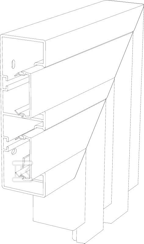 Colț plat, fix tip GK-FS53165RW - 6113450