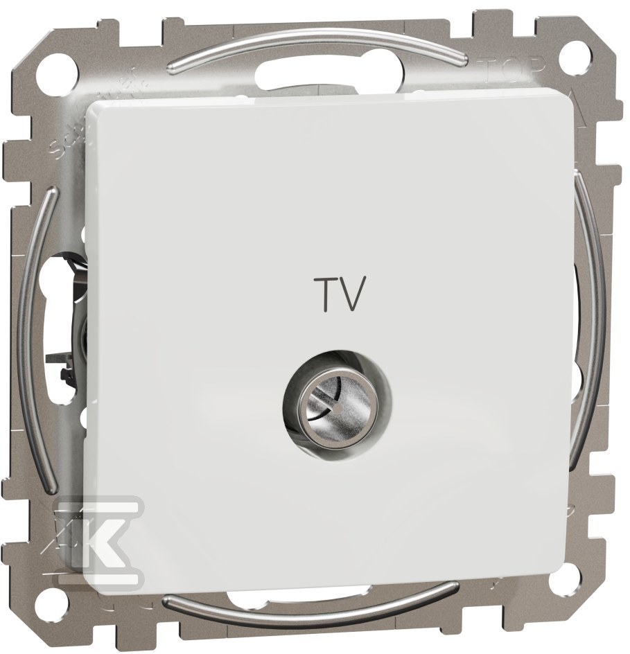 Pass-through TV socket (10dB), white - SDD111478