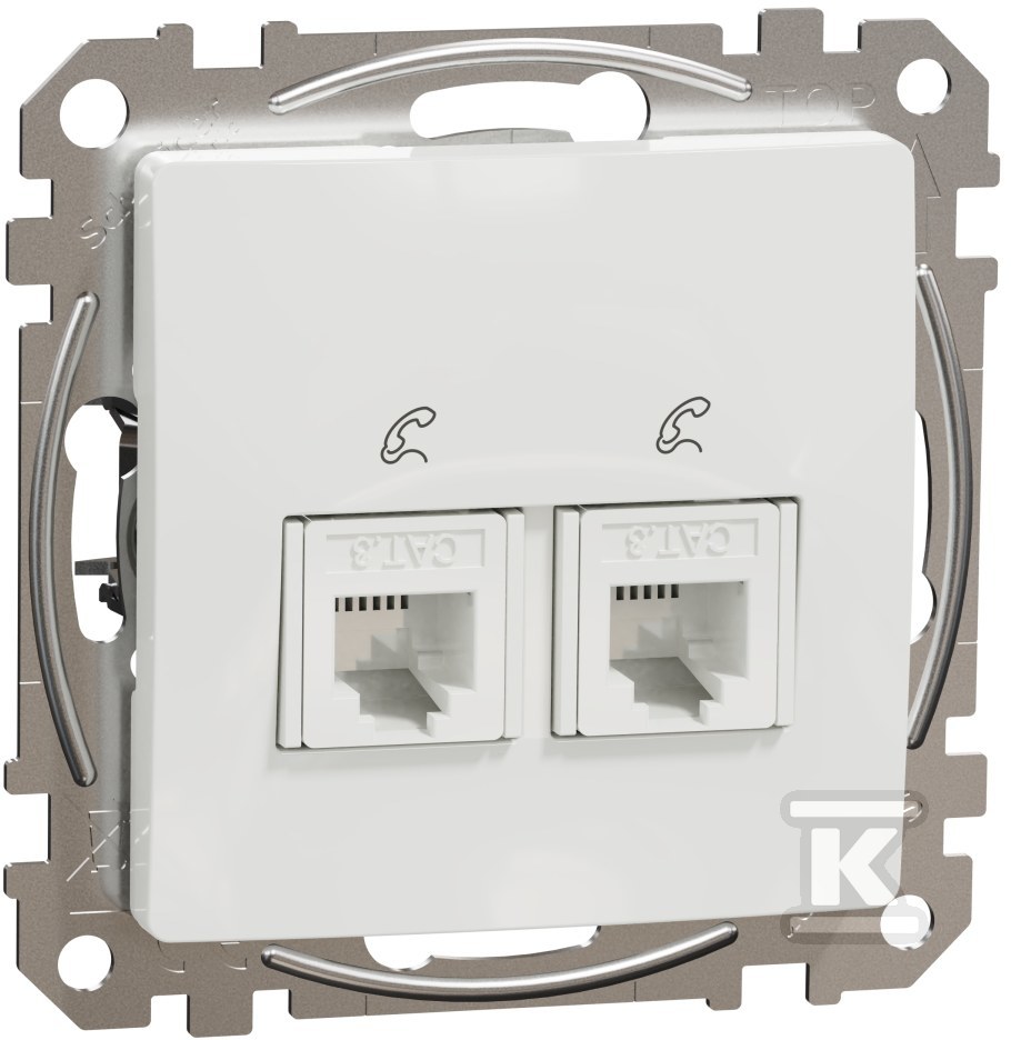 Telephone socket 2xRJ11, white SEDNA - SDD111492