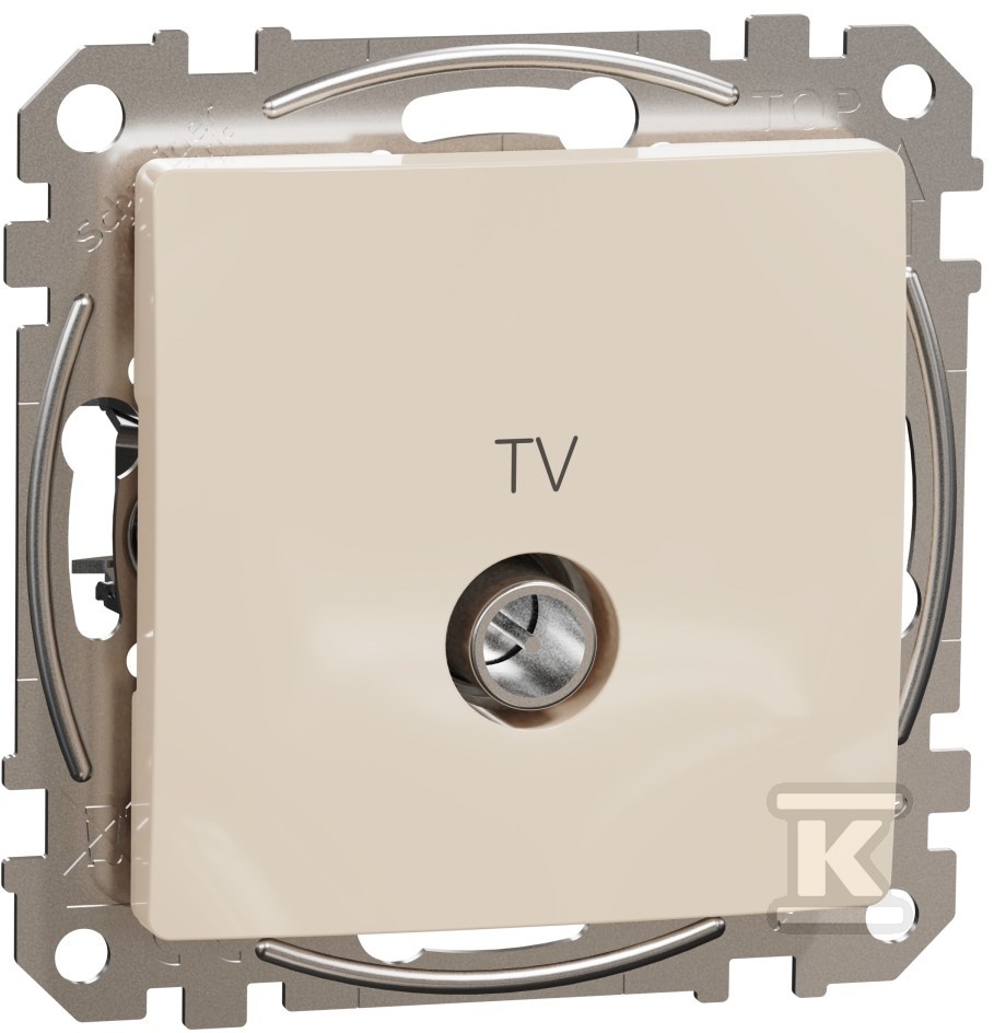 Pass-through TV socket (7dB), beige - SDD112474