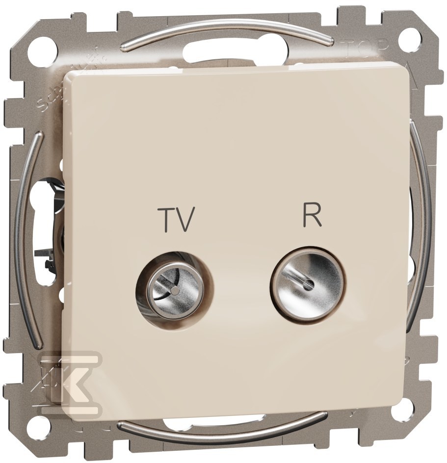 Socket R/TV pass-through (7dB), beige - SDD112474R