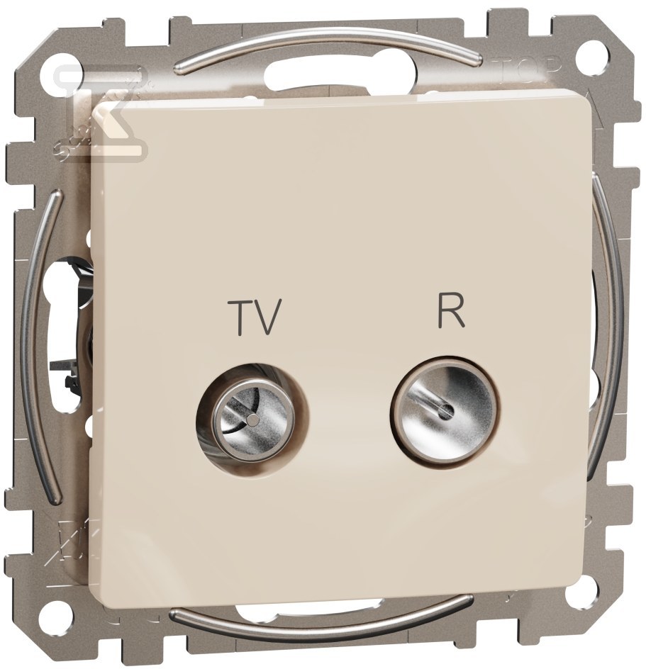 Socket R/TV pass-through (10dB), beige - SDD112478R