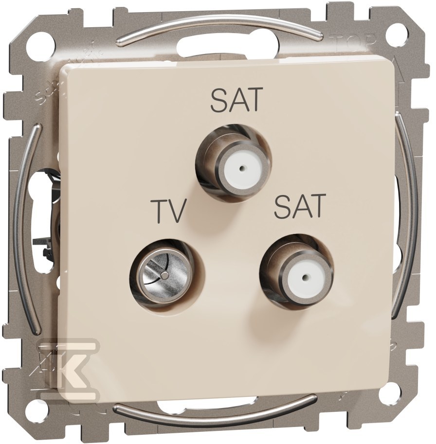 Socket TV/SAT/SAT terminal (4dB), beige - SDD112481S