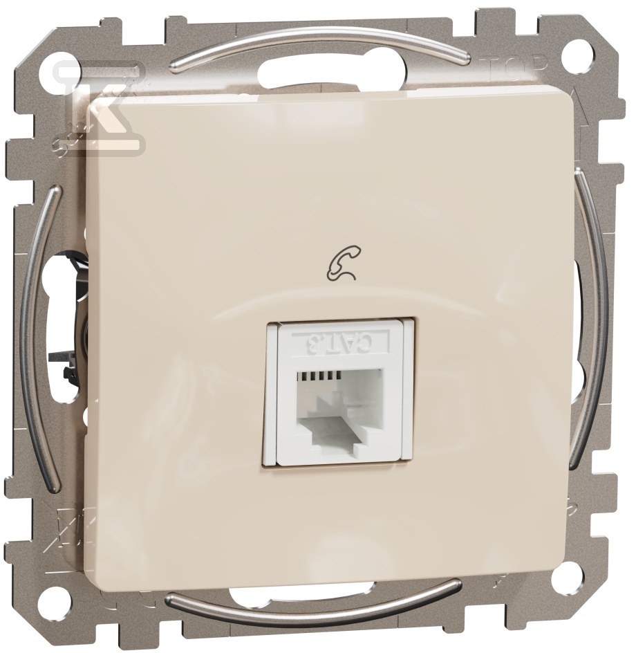 RJ11 telephone socket, beige SEDNA - SDD112491