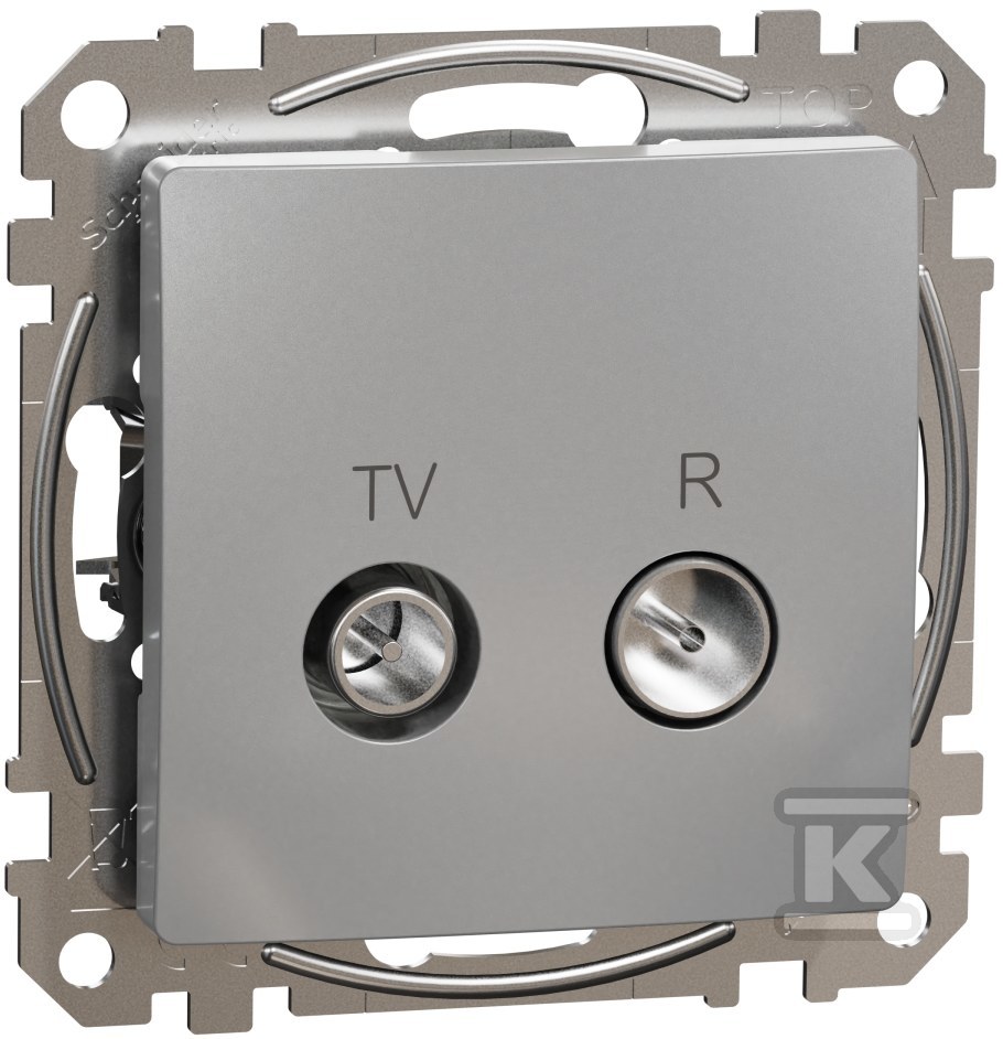 Socket R/TV end (4dB), silver aluminum - SDD113471R