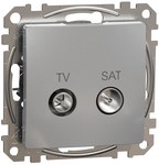 TV/SAT koncová zásuvka (4dB), stříbrný hliník SEDNA DESIGN