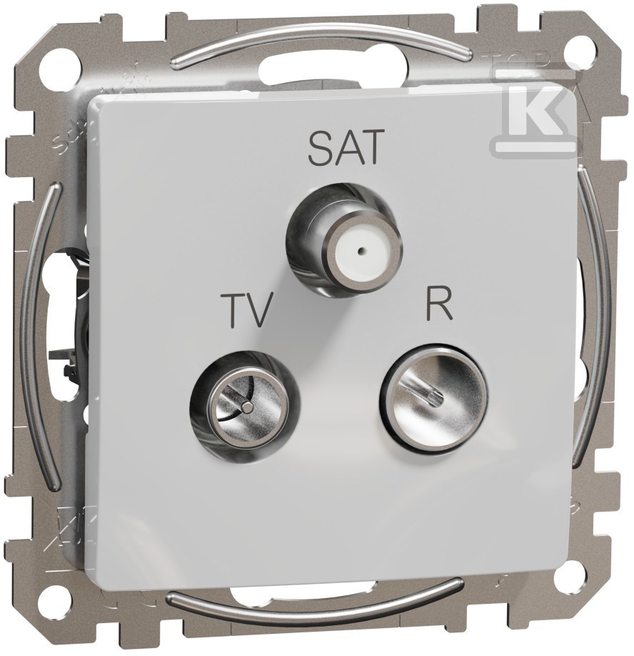 Socket R/TV/SAT end (4dB), silver - SDD113481