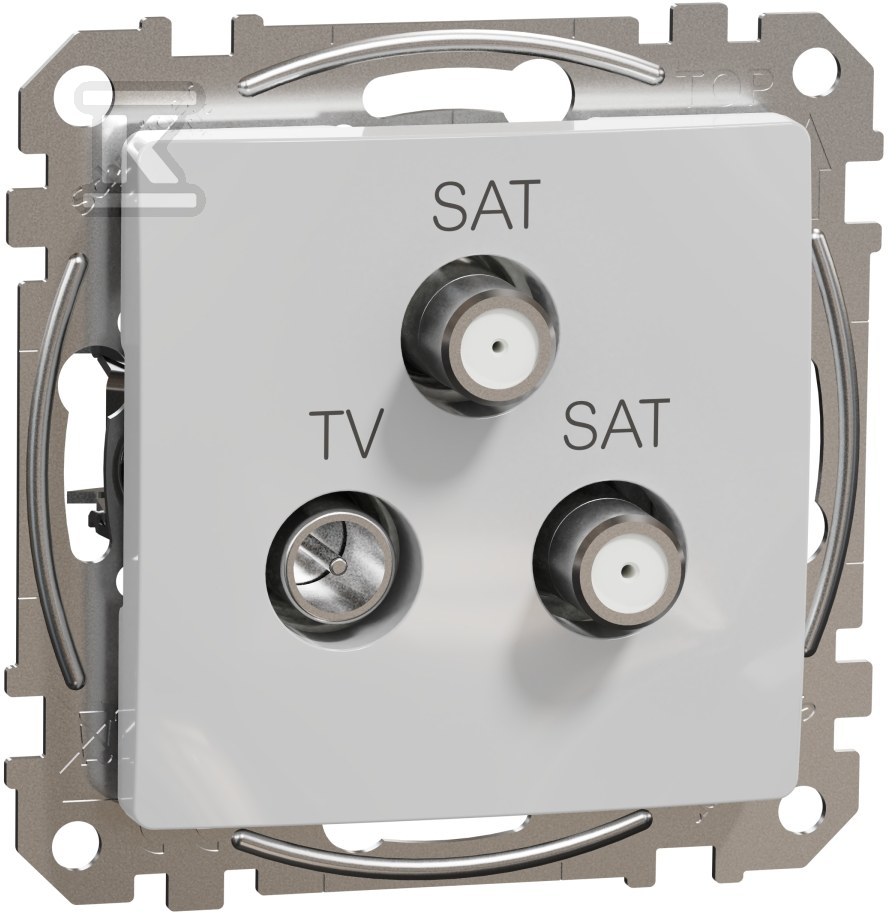 Socket TV/SAT/SAT end (4dB), silver - SDD113481S