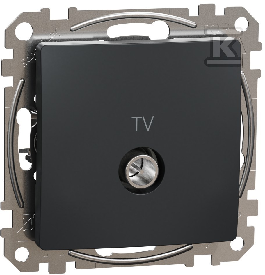 Terminal TV socket (4dB), black - SDD114471