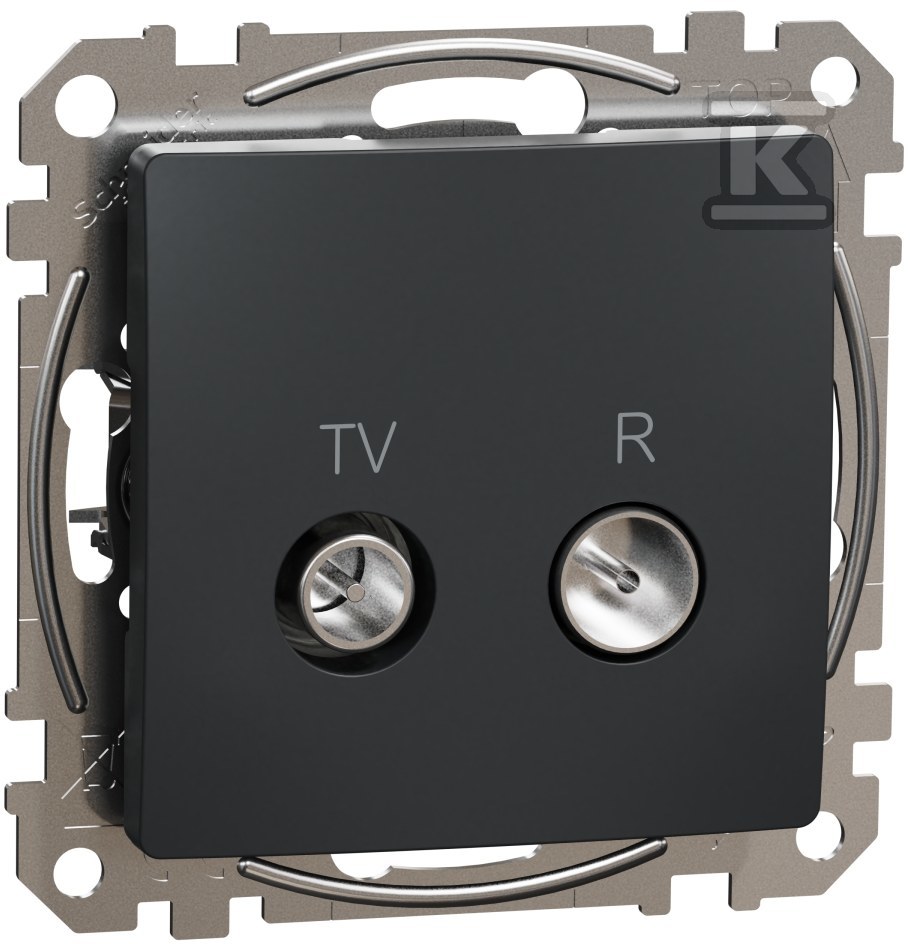 Socket R/TV end (4dB), black anthracite - SDD114471R