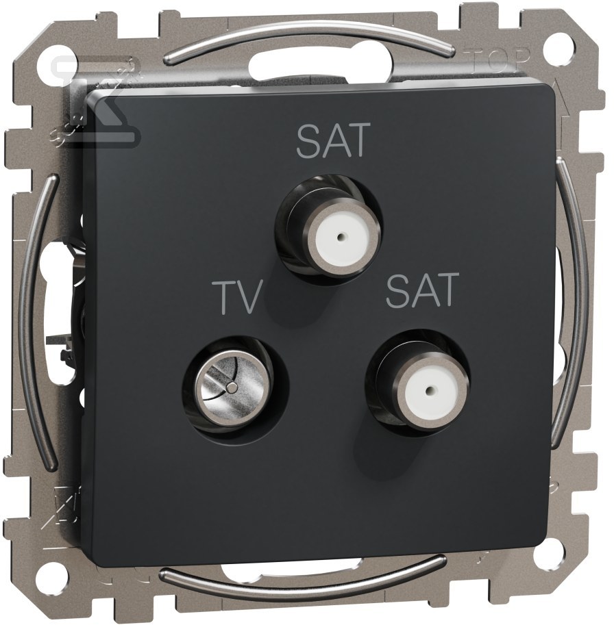 Socket TV/SAT/SAT terminal (4dB), black - SDD114481S