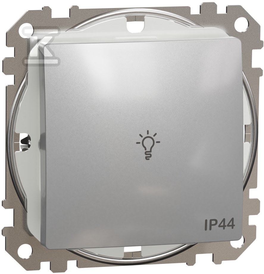 IP44 "light" push button, silver - SDD213132