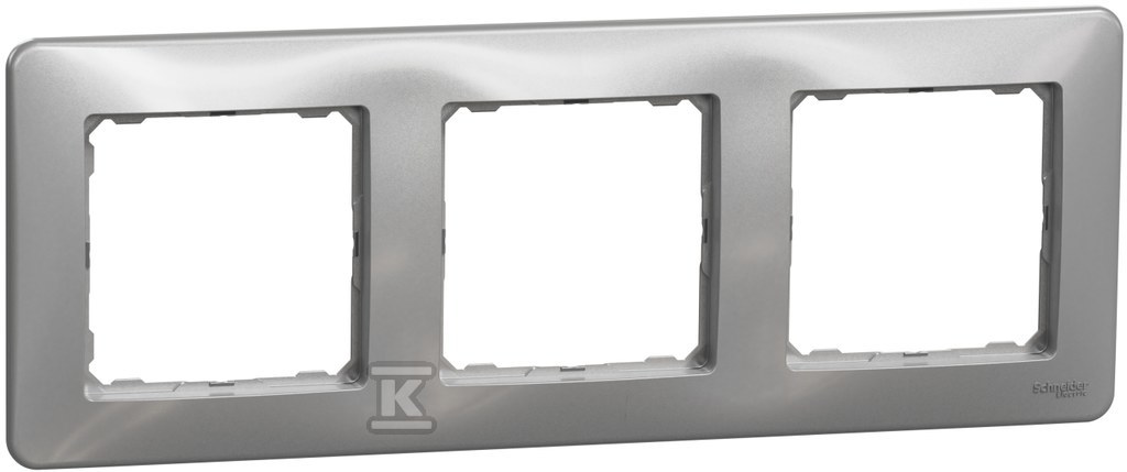 3-way frame, silver aluminum SEDNA - SDD313803