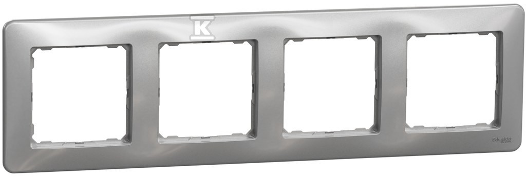 Ramka 4-krotna, srebrne aluminium SEDNA - SDD313804