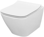 Set B220 Rimless wall hung bowl CITY SQUARE MZ CITY SQUARE, duroplast, soft-close seat with easy-off function