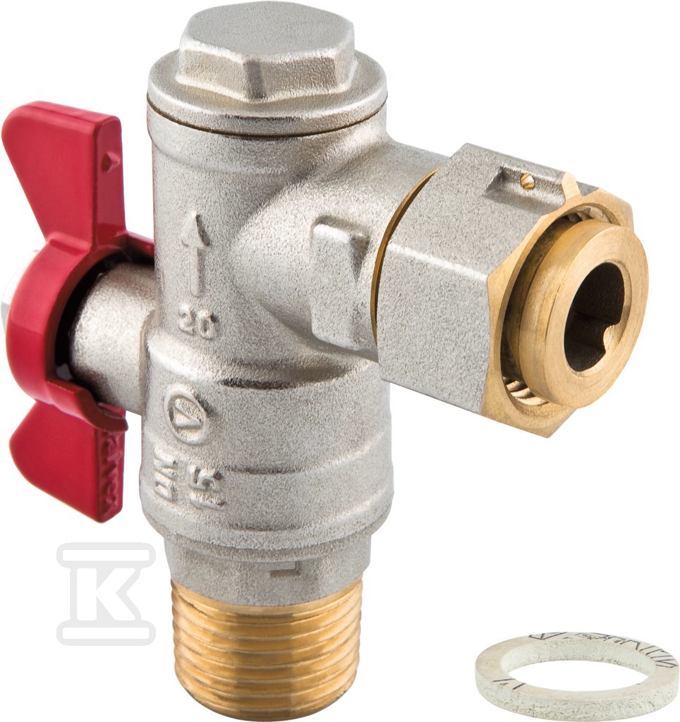 Angular ball valve SPIN with swivel nut - 1472780