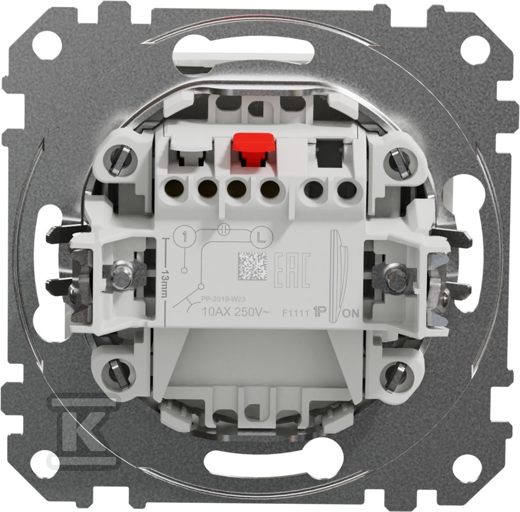 1-pólový gombík, biely DIZAJN SEDNA - SDD111111