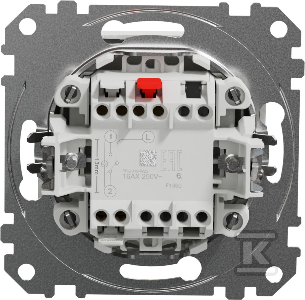 Krokový spínač 16AX, bílý DESIGN SEDNA - SDD111166