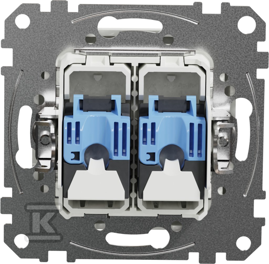 Computersteckdose 2xRJ45 Kat.6 UTP, - SDD111462