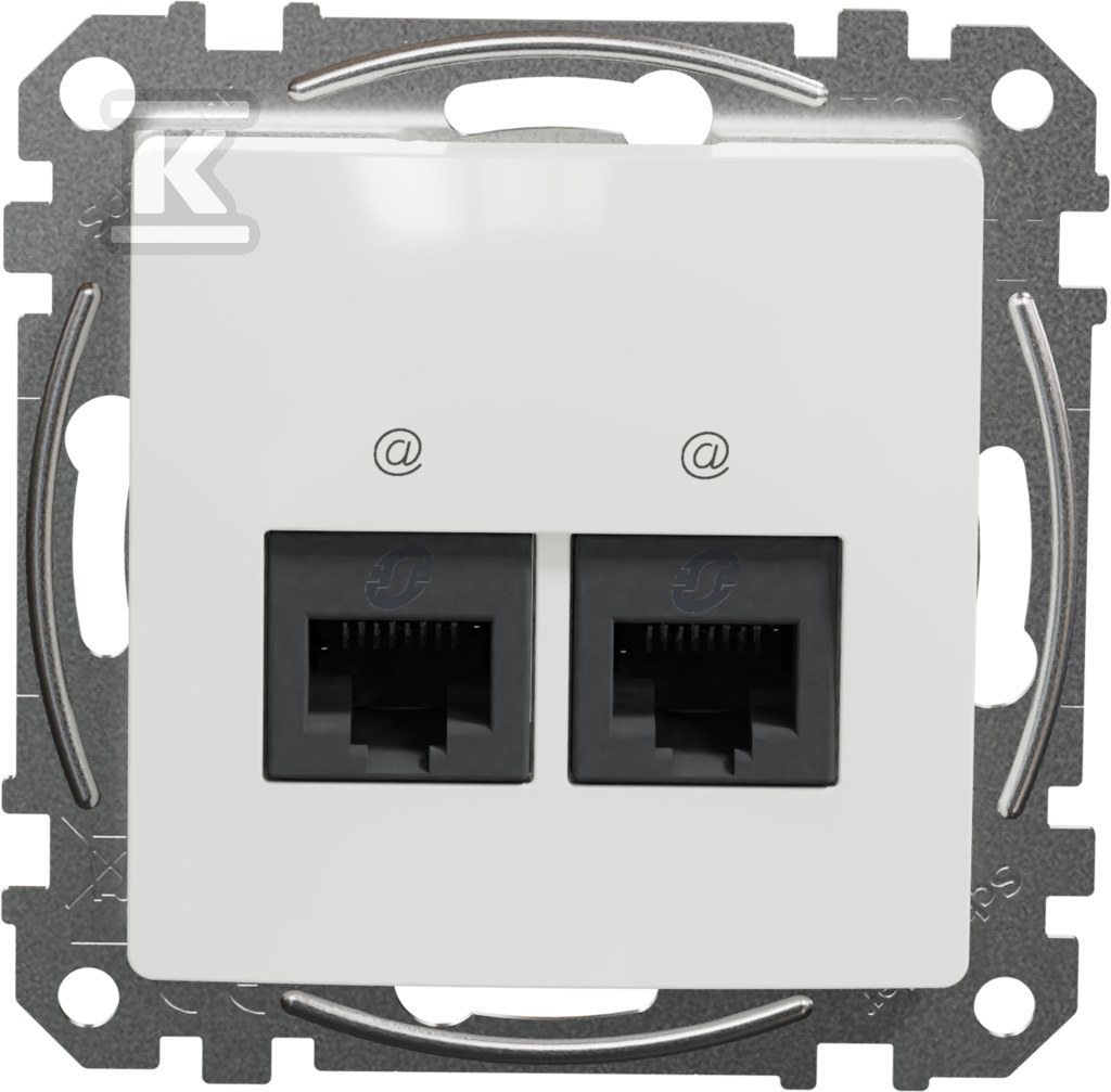 Computersteckdose 2xRJ45 Kat.6 UTP, - SDD111462