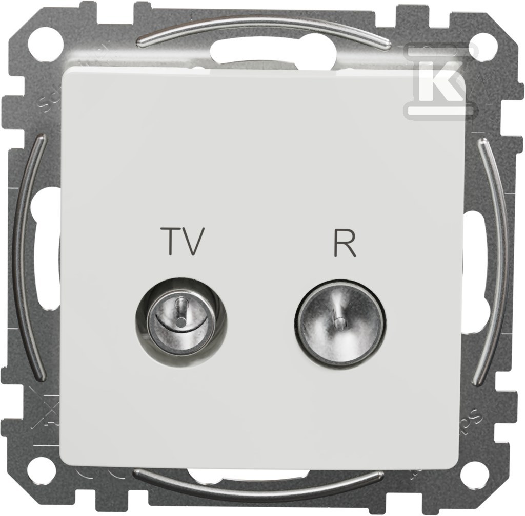 R/TV pass-through socket (7dB), white - SDD111474R