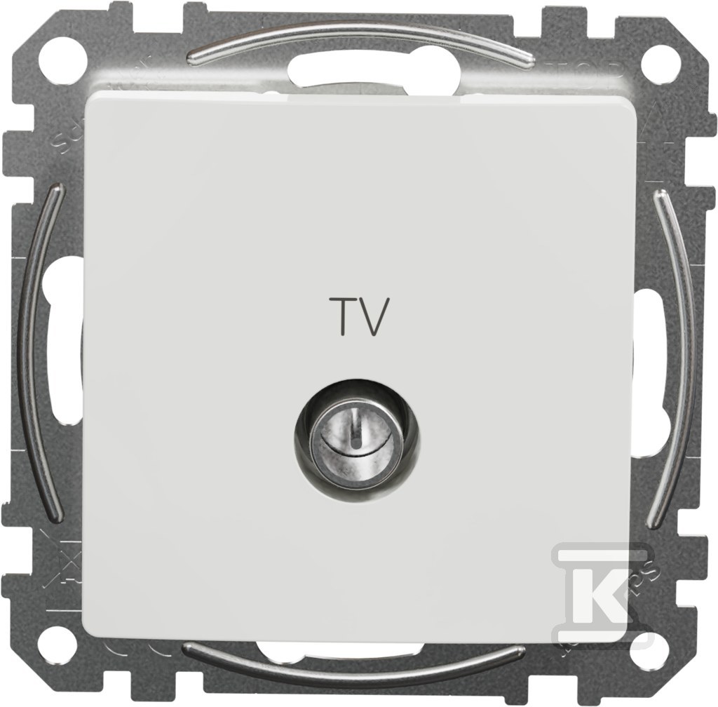 Pass-through TV socket (7dB), white - SDD111474