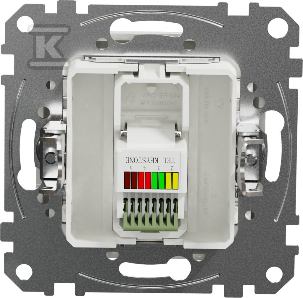 RJ11 telephone socket, white SEDNA - SDD111491