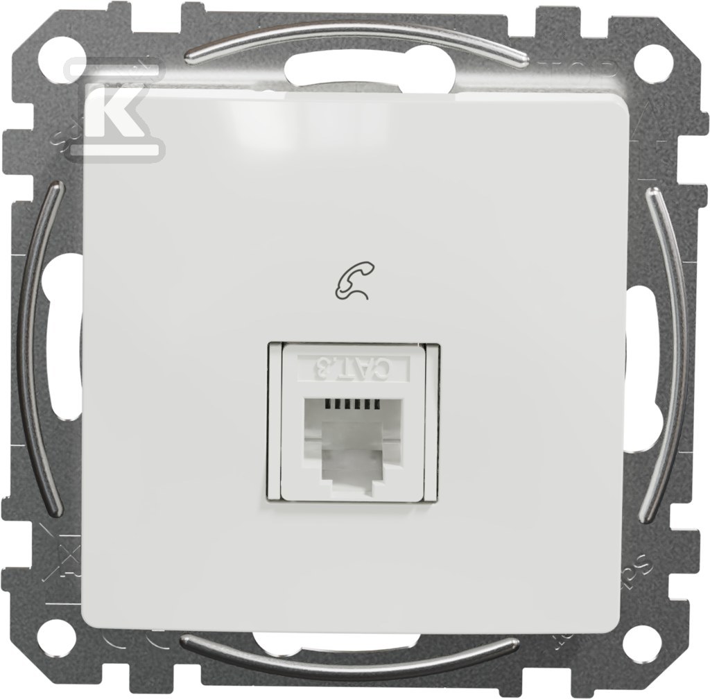 RJ11 telephone socket, white SEDNA - SDD111491