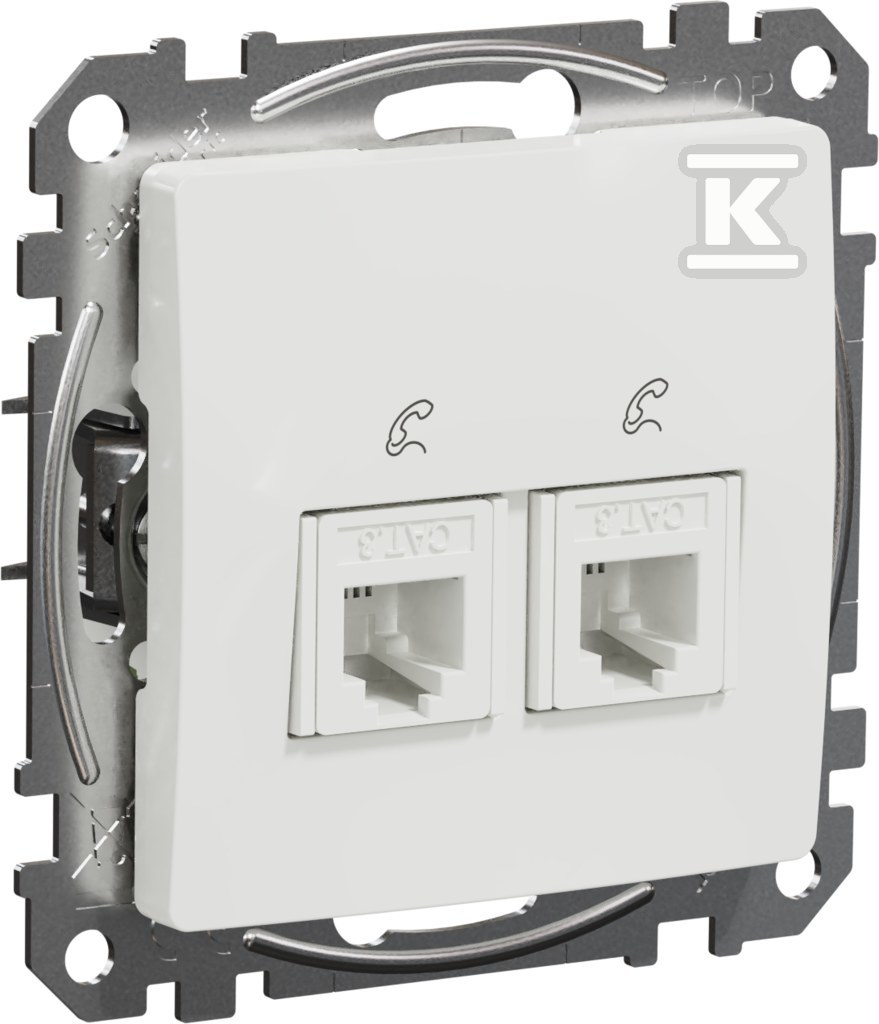 Telephone socket 2xRJ11, white SEDNA - SDD111492