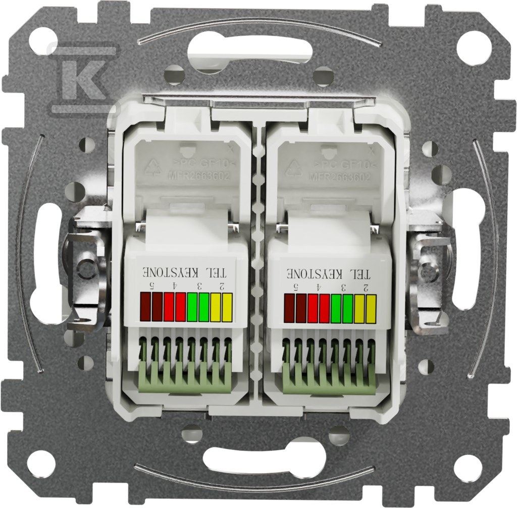 Telephone socket 2xRJ11, white SEDNA - SDD111492