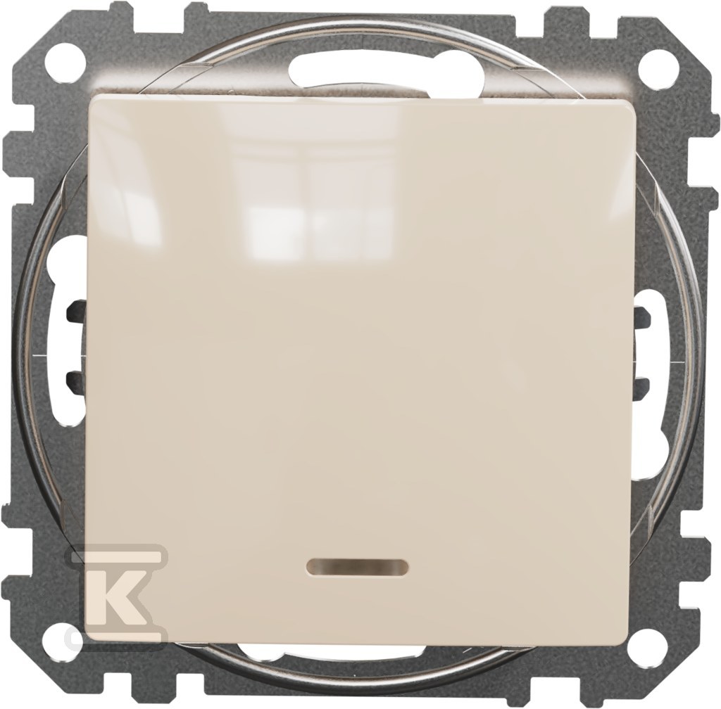 Button with backlight, beige SEDNA - SDD112111L