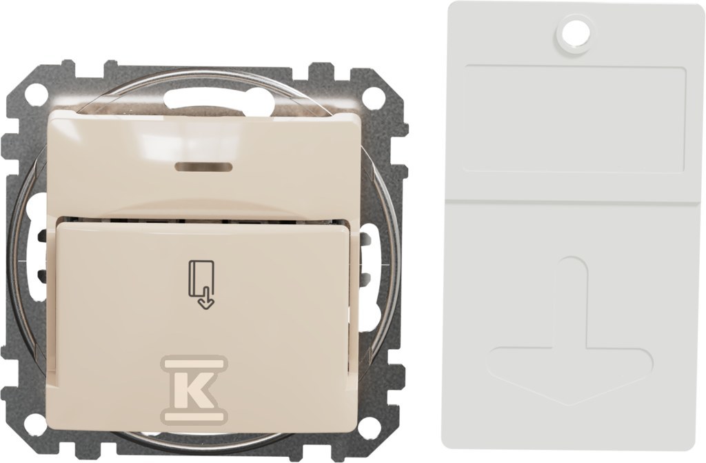 Mechanical hotel switch, beige SEDNA - SDD112121