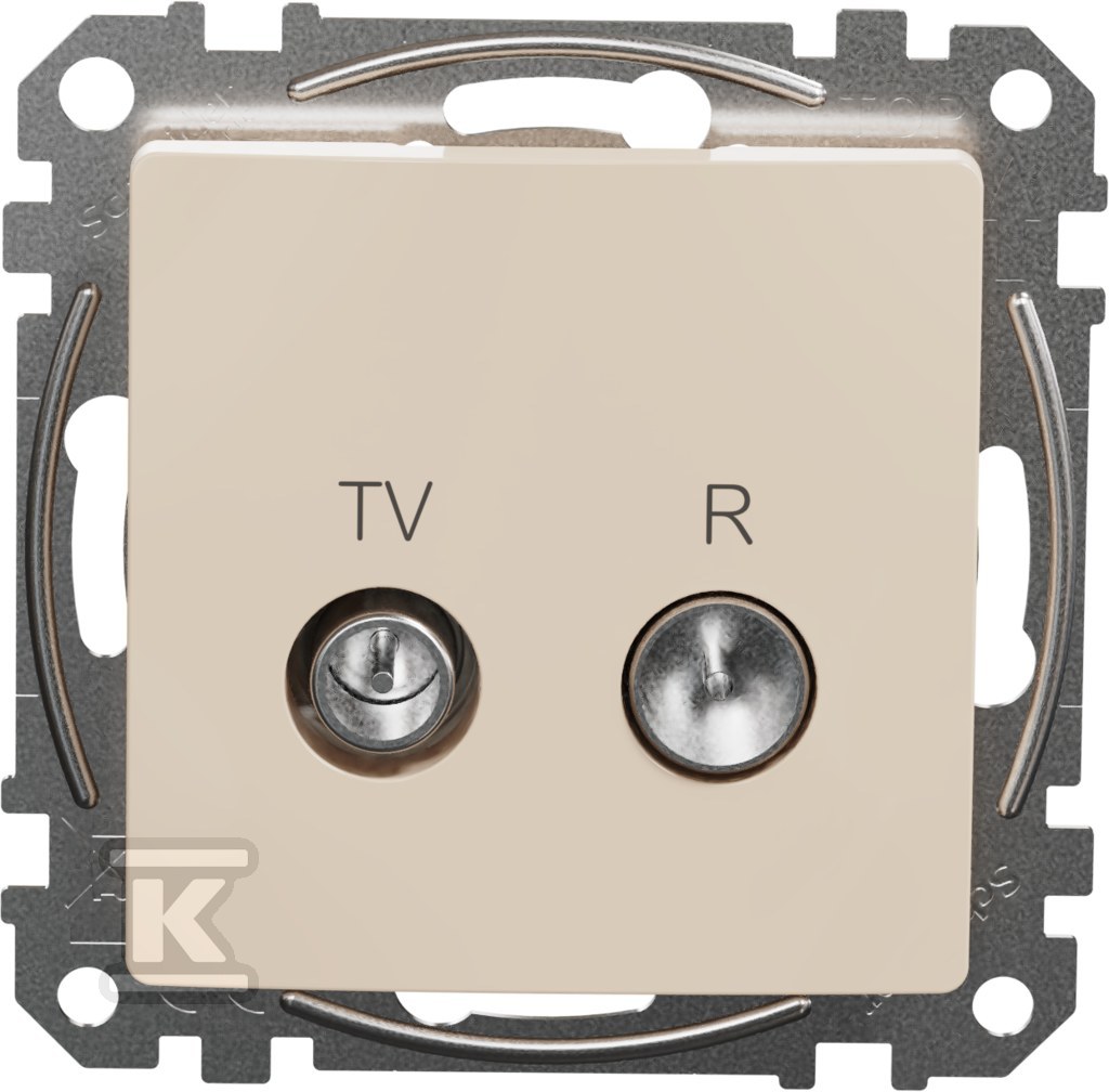 Socket R/TV pass-through (7dB), beige - SDD112474R