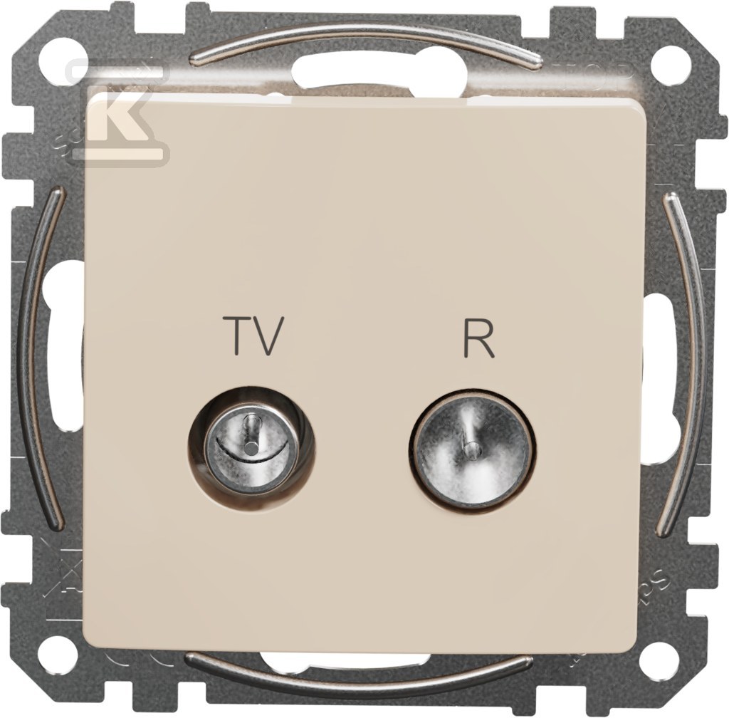 Socket R/TV pass-through (10dB), beige - SDD112478R