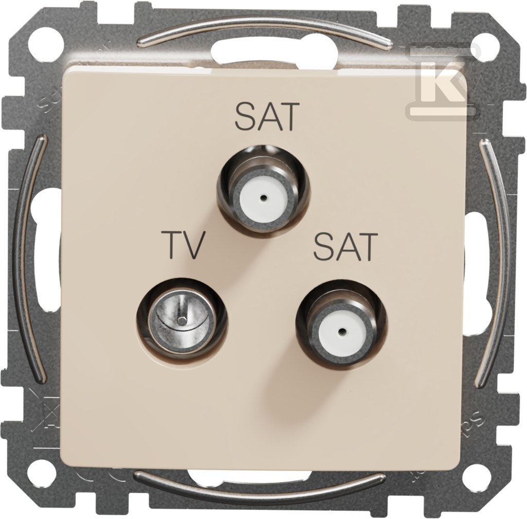 Socket TV/SAT/SAT terminal (4dB), beige - SDD112481S