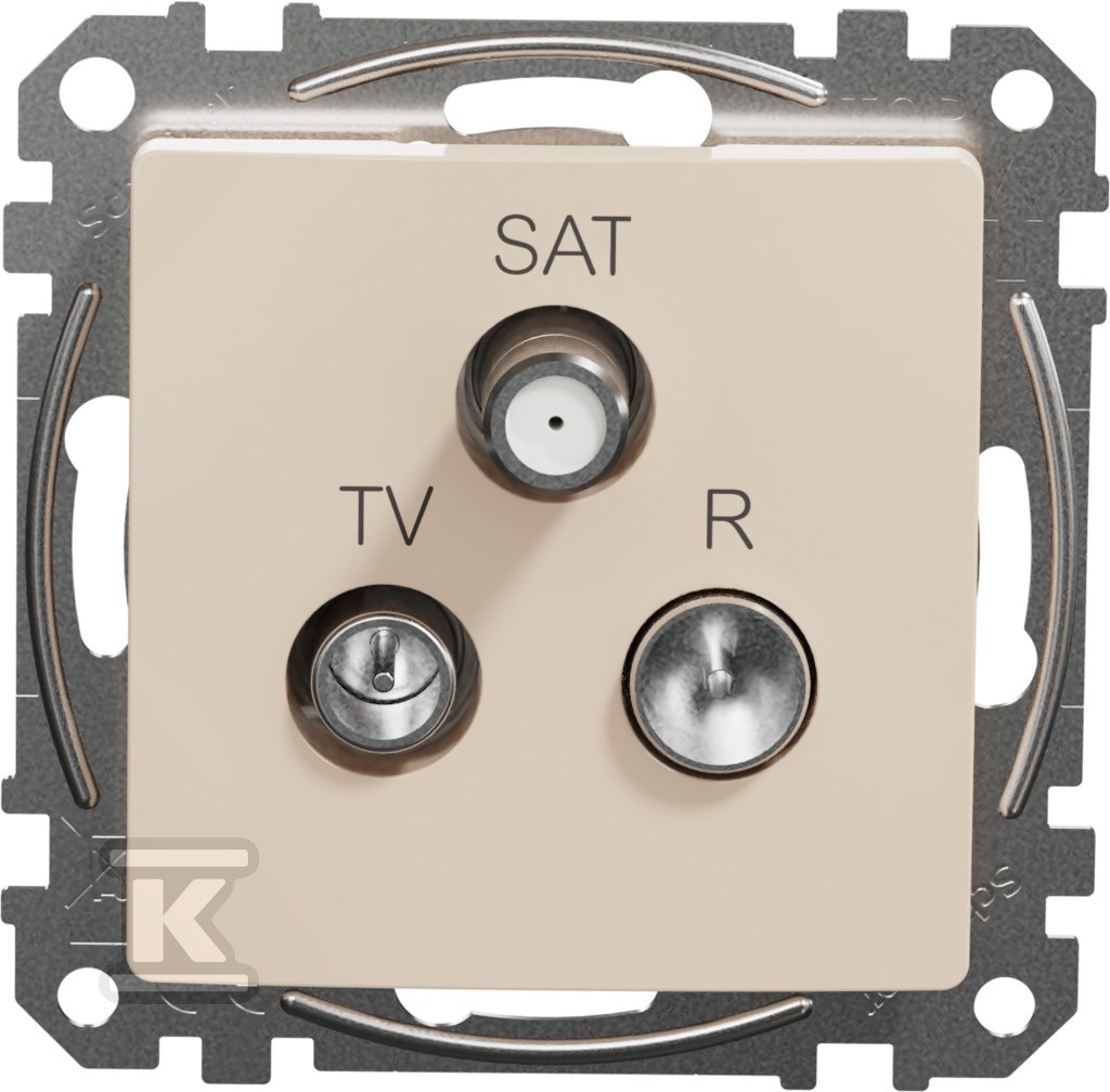 Socket R/TV/SAT pass-through (10dB), - SDD112488