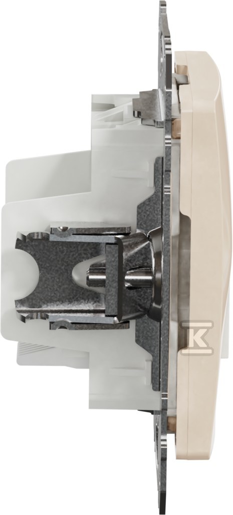 2xRJ11 telephone socket, beige SINGLE - SDD112492