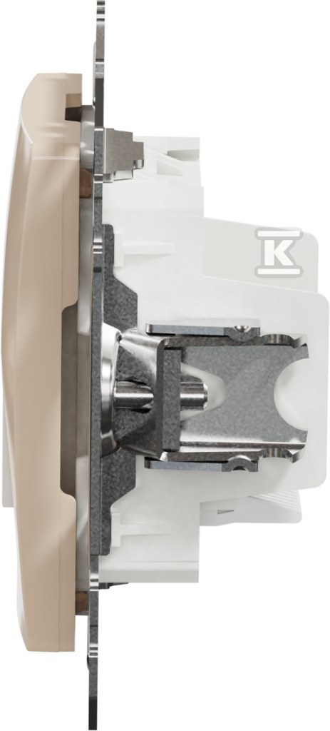 2xRJ11 telephone socket, beige SINGLE - SDD112492