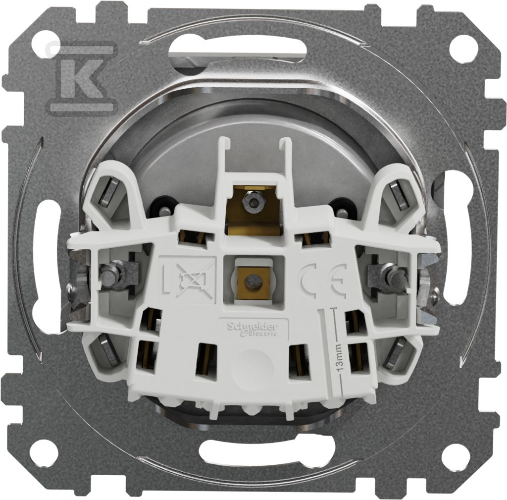 Single socket with ground, 2P+PE with - SDD113011