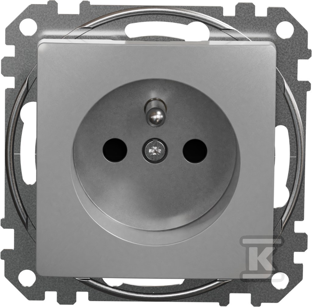 Single socket with ground, 2P+PE with - SDD113011