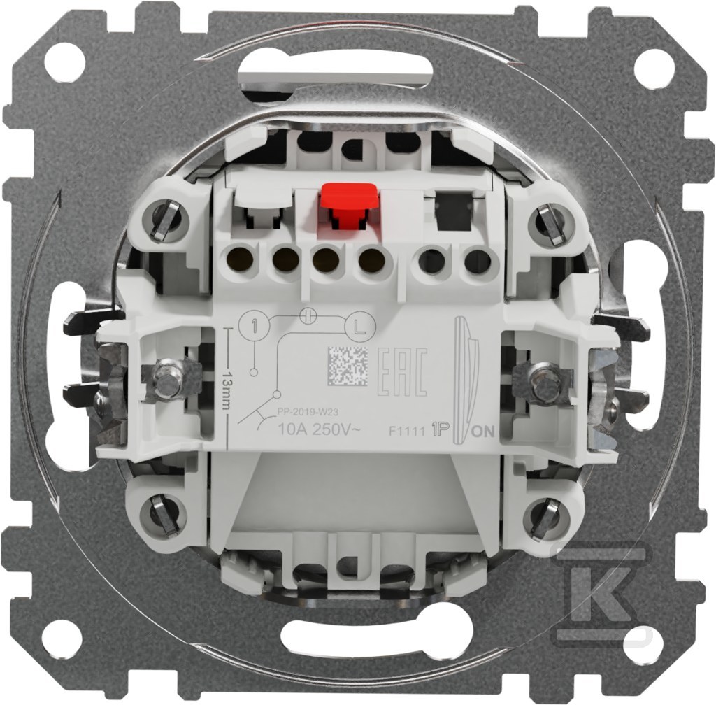 dugme "zvono", srebrni aluminijum SEDNA - SDD113131