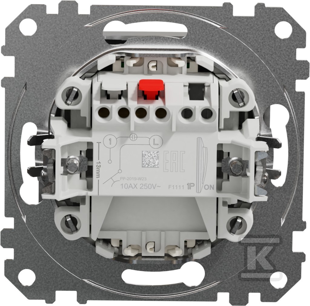 Illuminated "light" button in silver - SDD113132L